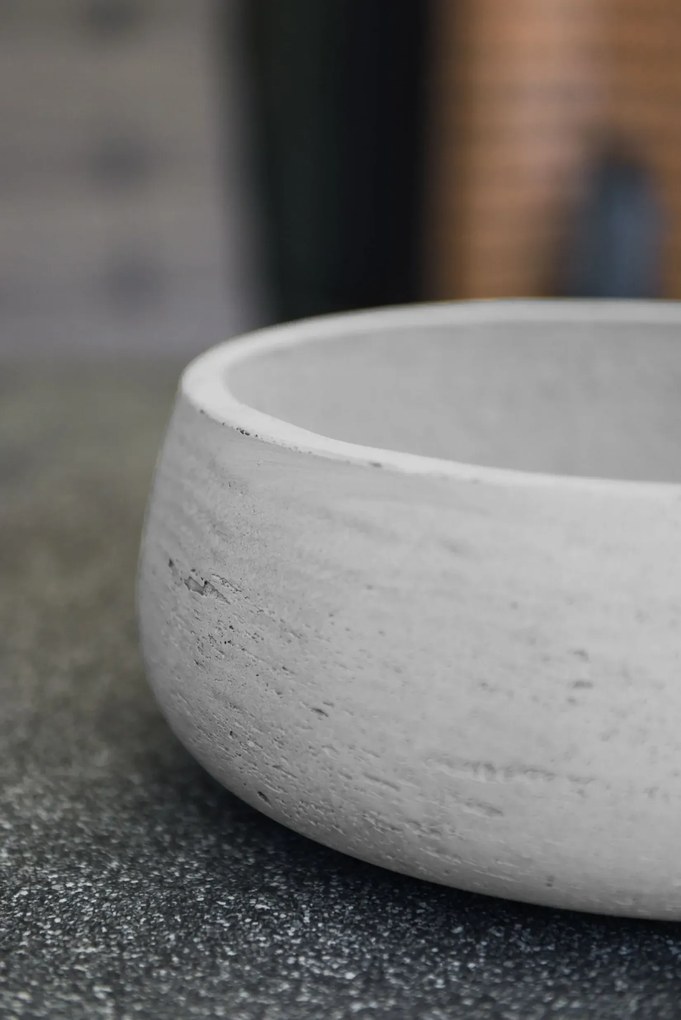 Dekoračná miska PERA, sklolaminát, Ø 27 cm, béžová