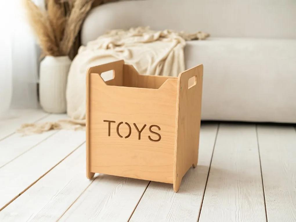Woodisio Box na hračky TONI Farba: Prírodné drevo, Variant: Maxi