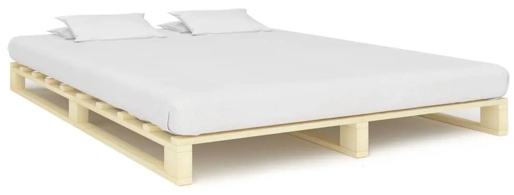 Paletový posteľný rám, borovicový masív 200x200 cm
