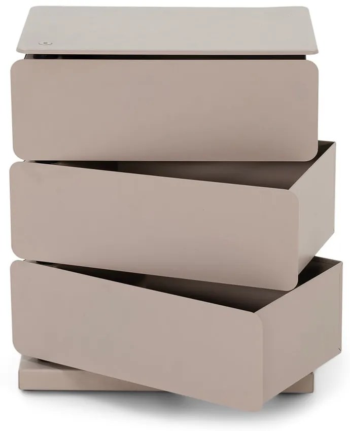 Sivo-béžová kovová komoda 37x54,5 cm Joey – Spinder Design