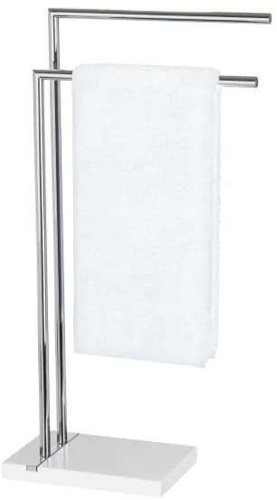 WENKO 20487100 - Stojan na uteráky NOBLE 45,5x82 cm lesklý chróm/biela