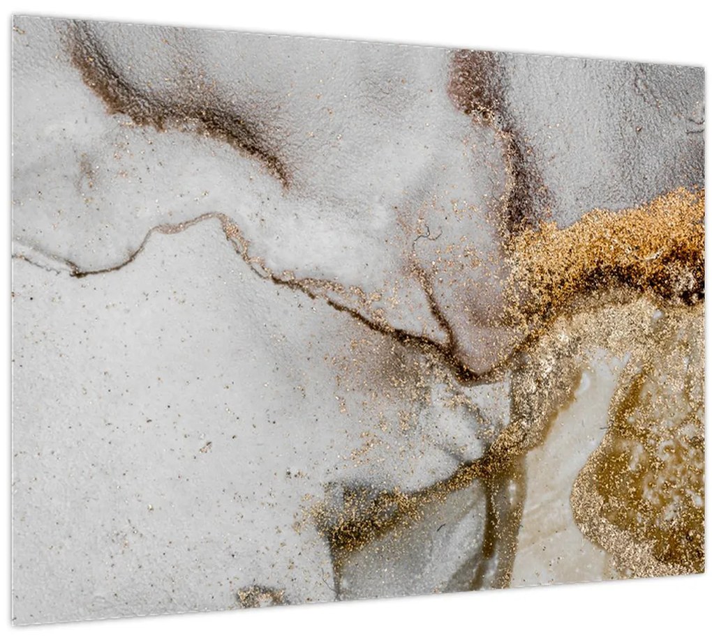 Sklenený obraz - Mramorový atrament (70x50 cm)