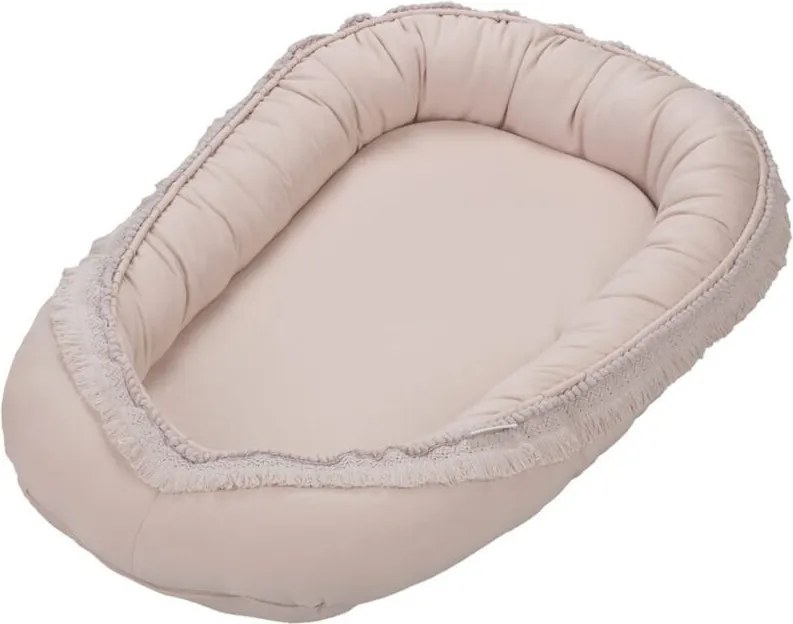 Hniezdo pre bábätko Boho púdrovo ružová