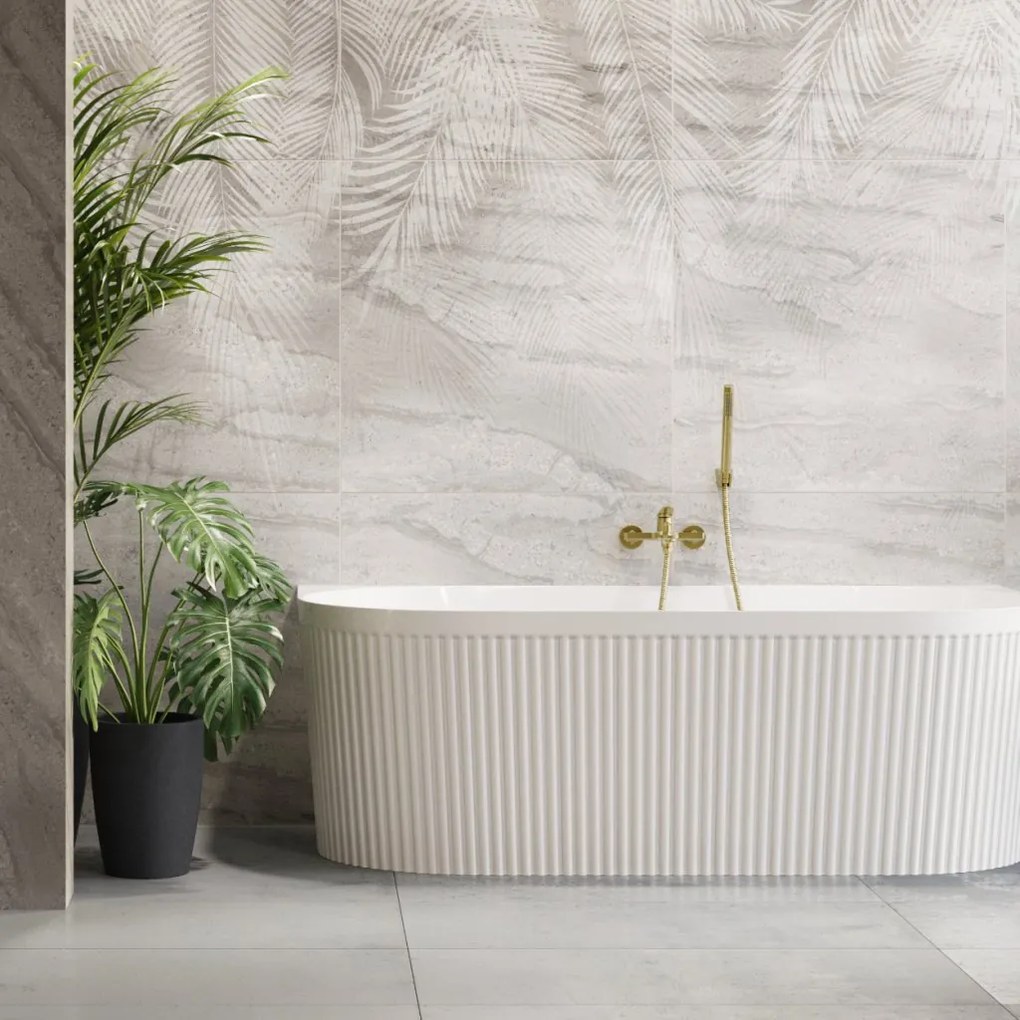 Invena Alonia, vaňová batéria s ručnou sprchovou súpravou, zlatá matná, INV-BW-70-009-V