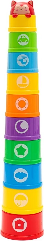 Baby Mix Vzdelávacie poháriky s melódiou, 10 ks