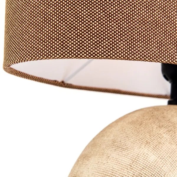 Orion LA 4-1193 - Stolná lampa ETHNO 1xE27/60W/230V keramika hnedá/béžová