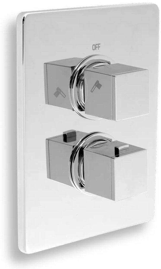 Novaservis Aquasave, podomietková sprchová termostatická batéria 2-cestný ventil, chrómová, 2850R,0