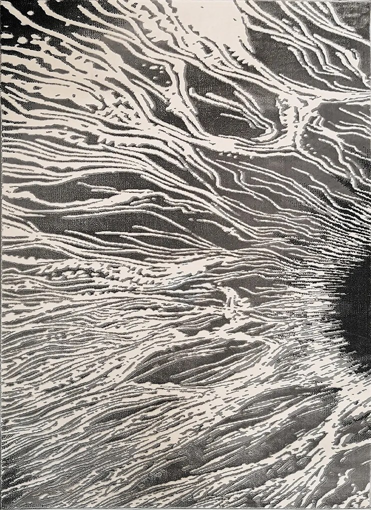 Koberec Elite 8752 GREY – sivý obdĺžnik so vzorom Rozmer: 60x100 cm