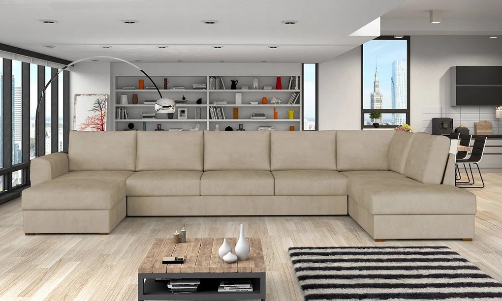 Sedacia súprava Szafran Large, Dostupné poťahy: ekokoža Soft 066 + Lawa 02, Strana: pravá
