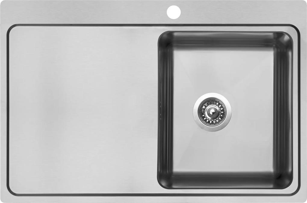 Sinks nerezový drez BLOCK 780 V pravý kartáčovaný