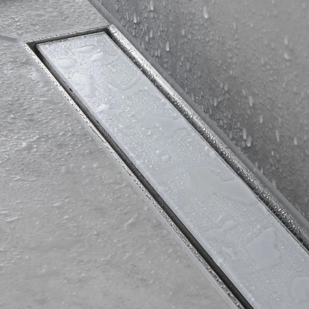 HANSGROHE RainDrain Match vrchná sada sprchového žľabu 60 cm, s výškovo nastaviteľným rámom, biela, 56036450