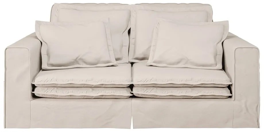 Krémovobiela pohovka 196 cm Nora – Ropez