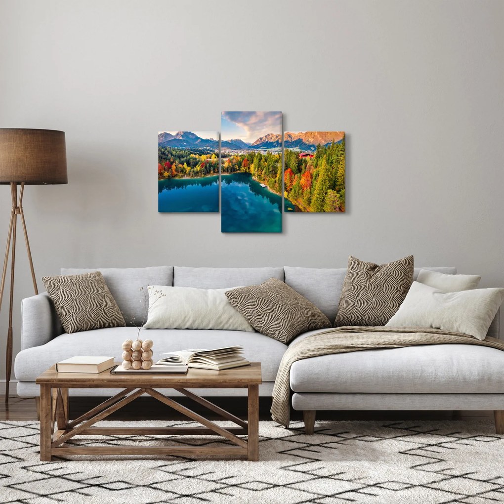 Obraz - Jazero Urisee, Rakúsko (90x60 cm)