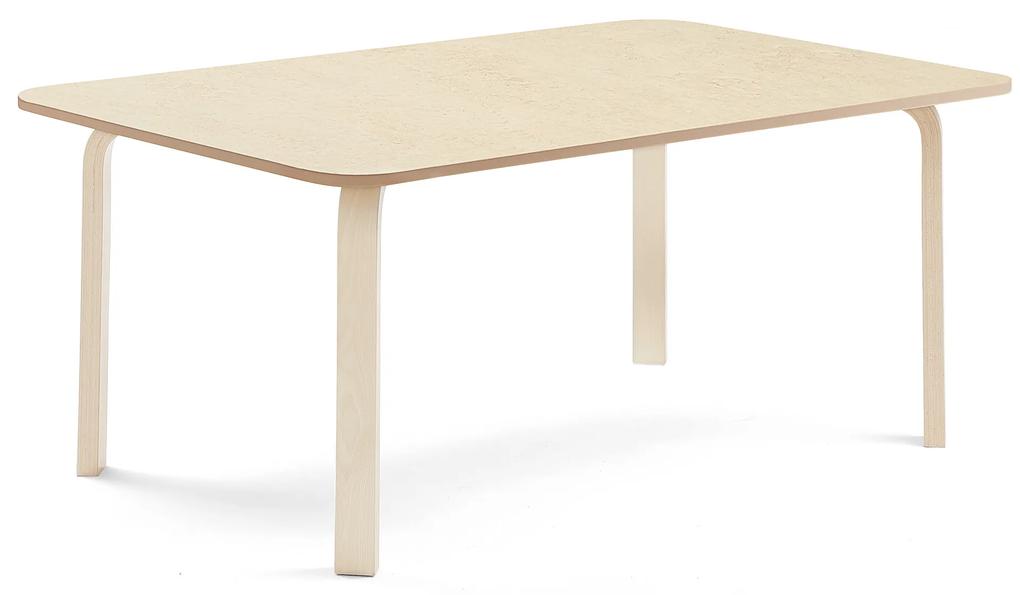 Stôl ELTON, 1800x800x590 mm, linoleum - béžová, breza