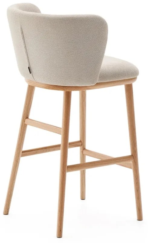 Béžová barová stolička (výška sedadla 65 cm) Ciselia – Kave Home