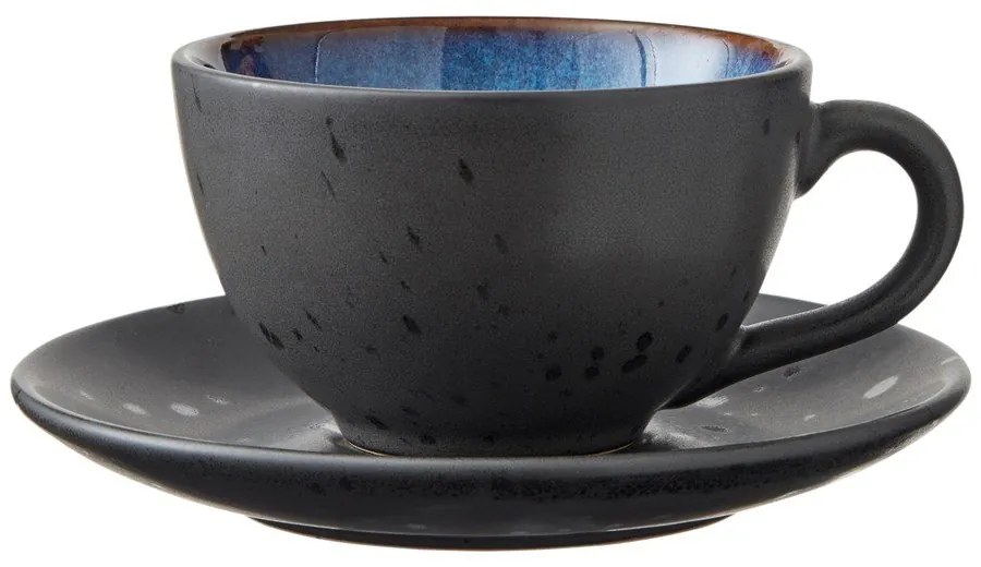 Čierne šálky z kameniny v súprave 4 ks 240 ml Black/Mix – Bitz