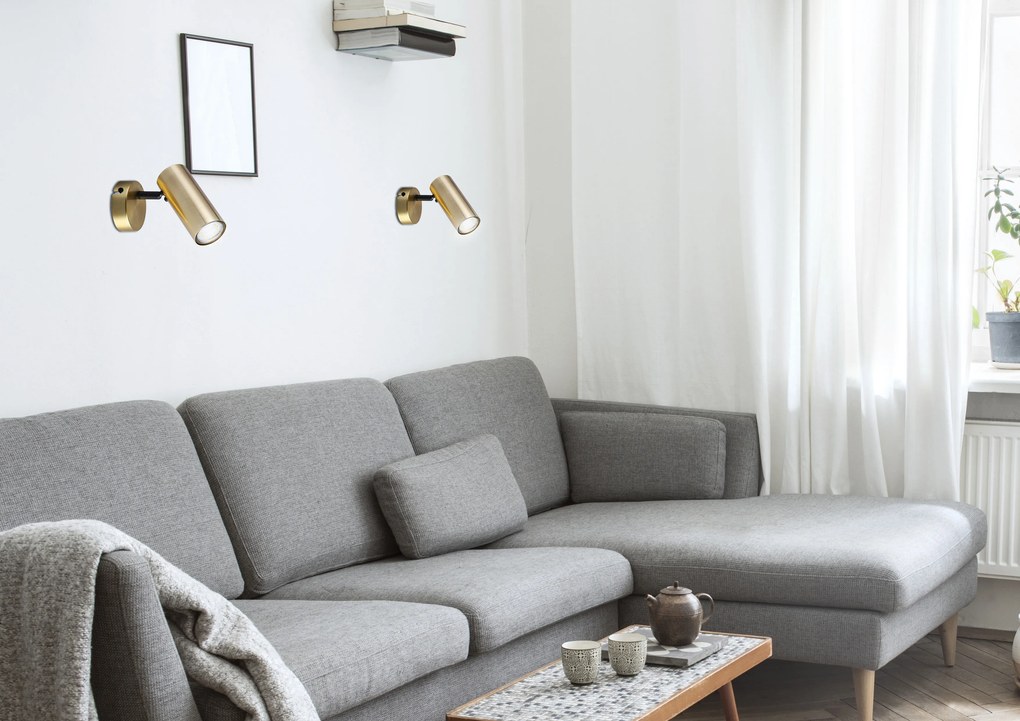 Candellux Mosadzné stropné/nástenné svietidlo Colly pre žiarovku GU10 91-01702