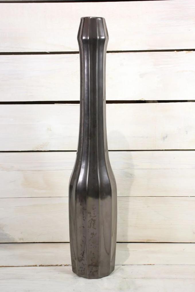 Keramická váza - tmavosivá (v. 47 cm) - moderný štýl