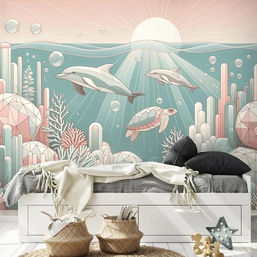 Tapeta podmorský svet v pastelových farbách