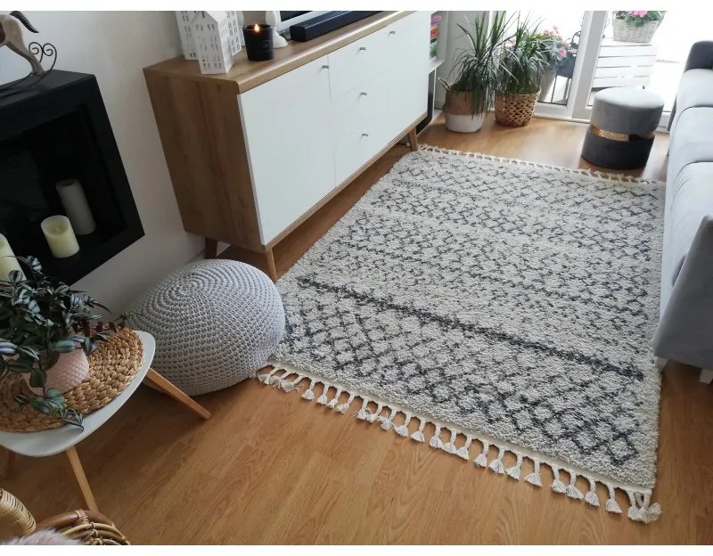 Kusový koberec Berber Agadir G0522 cream and grey, 160x220, béžová, obývacia izba, Dywany Łuszczów