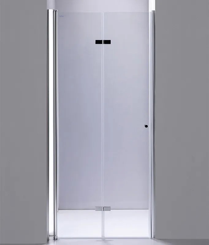 BPS-koupelny Zalamovacie otočné sprchové dvere HYD-JSD01E 120 chrom/transparent pre inštaláciu do niky - bez vaničky