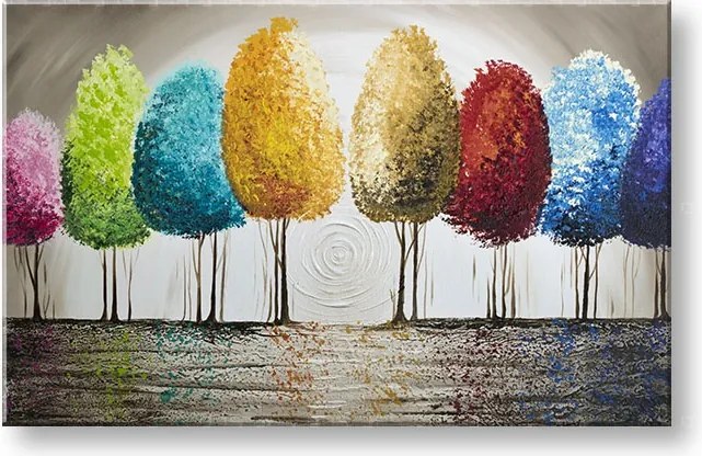 Maľovaný obraz na stenu STROMY 1 dielny YOBAM039E1