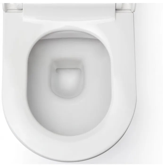 Cerano Puerto, závesná WC misa Rimless 50x35 cm bez WC sedadla, biela lesklá, CER-CER-403386