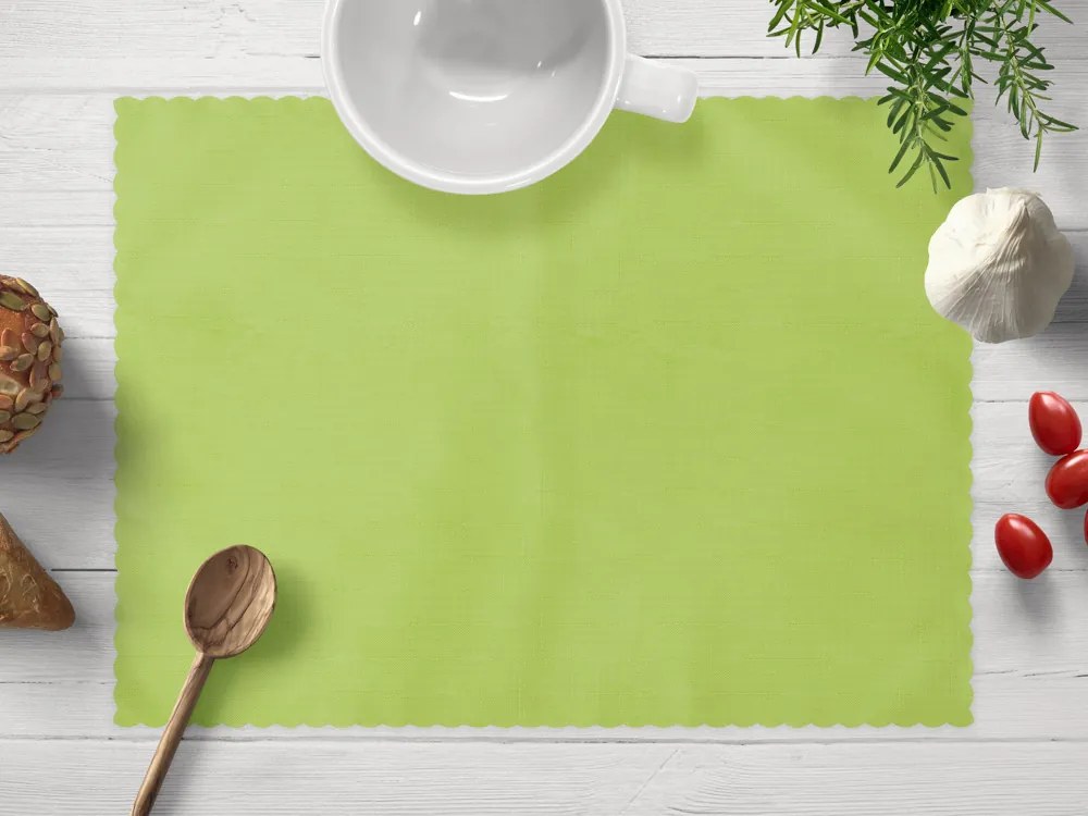 Biante Teflónové prestieranie na stôl TF-003 Hráškovo zelené 35x45 cm
