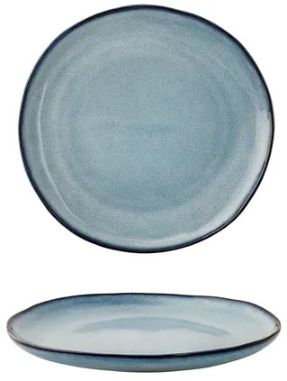 Modrý dezertný tanier s glazúrou