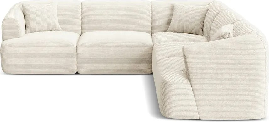 Béžová menčestrová rohová pohovka Campi – Cosmopolitan Design