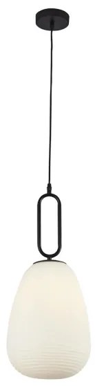 Searchlight 43581-1BK - Luster na lanku ELIXIR 1xE27/60W/230V biela