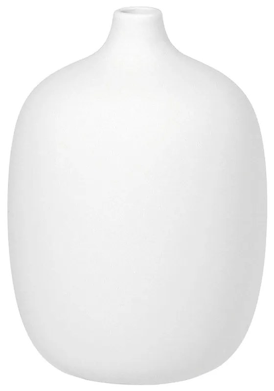 Biela keramická váza Blomus, výška 18,5 cm