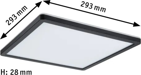 Paulmann 79921 - LED/16W Stmievateľný panel ATRIA 230V 3000K 29,3x29,3 cm čierna