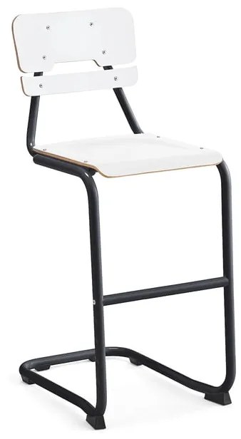 Školská stolička LEGERE I, V 650 mm, antracit, biela