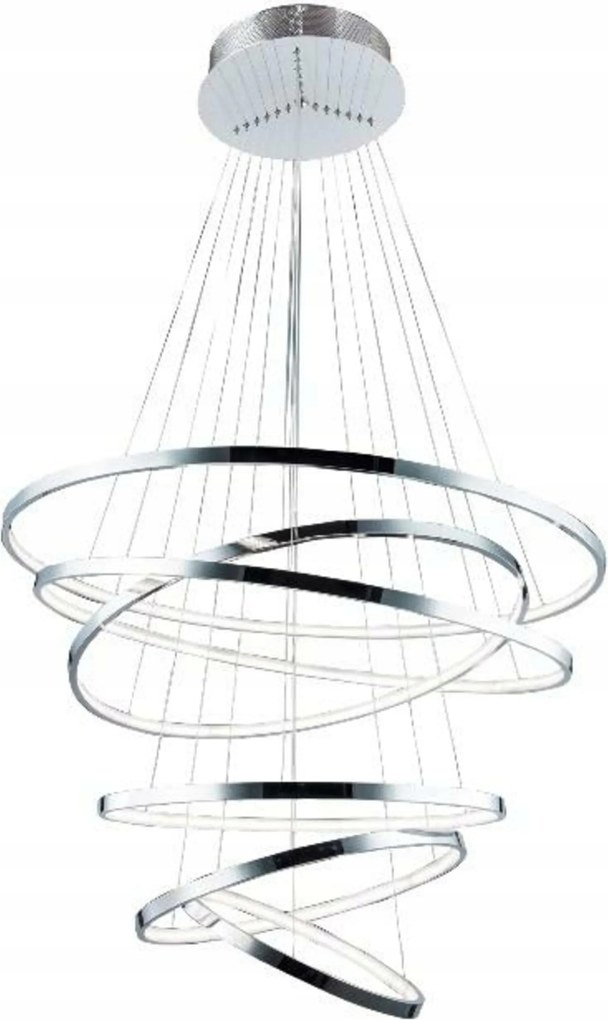 Led Závesné svietidlo AZzardo Wheel 6 Long Dimm chrome AZ2990 140W 8400lm 30