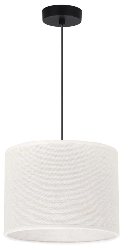 Závesné svietidlo Juta, 1x biele jutové tienidlo, (fi 20cm), b