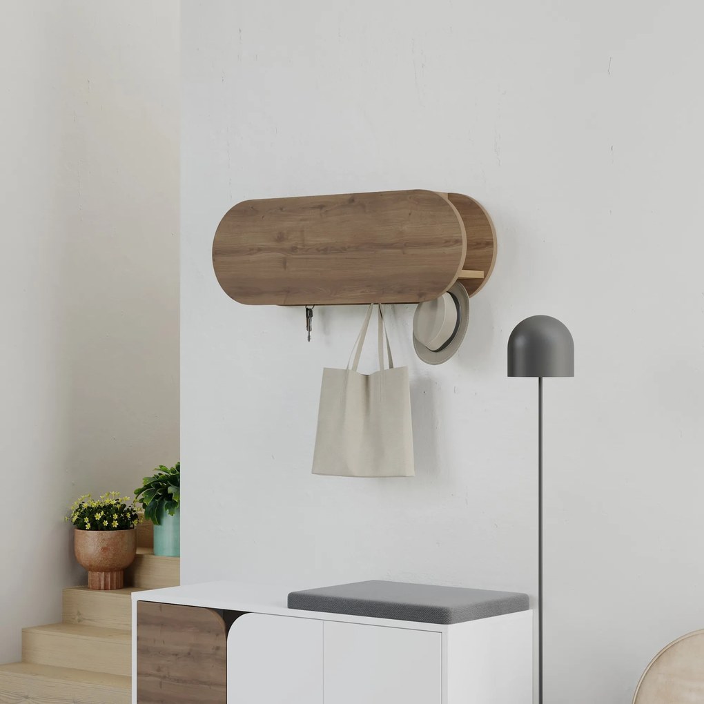 Predsieňový vešiak Houseland Kroma dub tmavý