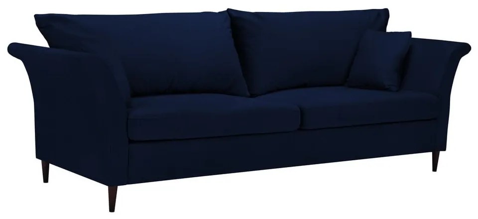 Modrá rozkladacia pohovka s úložným priestorom Mazzini Sofas Pivoine