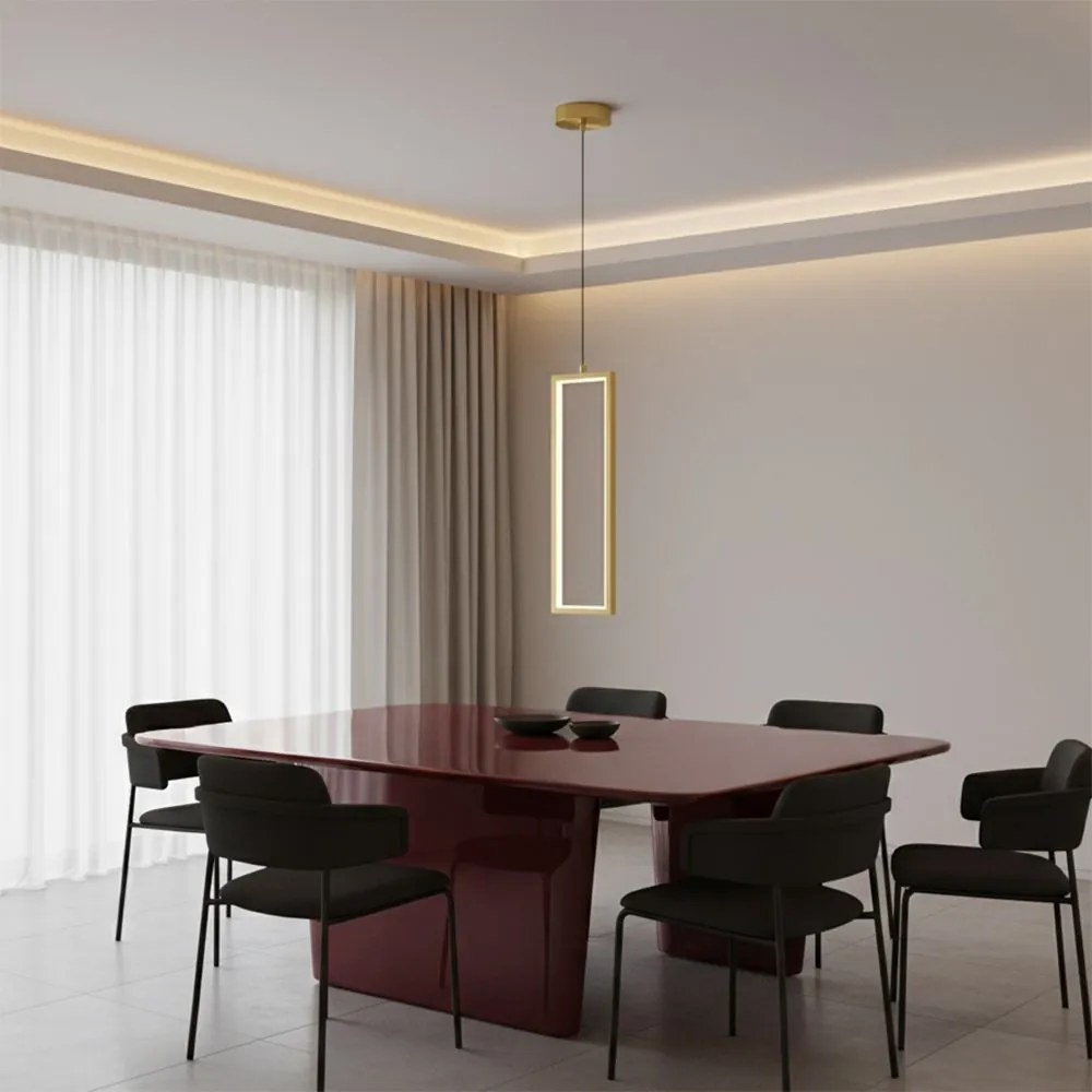 Toolight Toolight, LED závesné osvetlenie 6W, 3000K, 3500lm, LHJ084-1CP, zlatá lesklá, OSW-50058