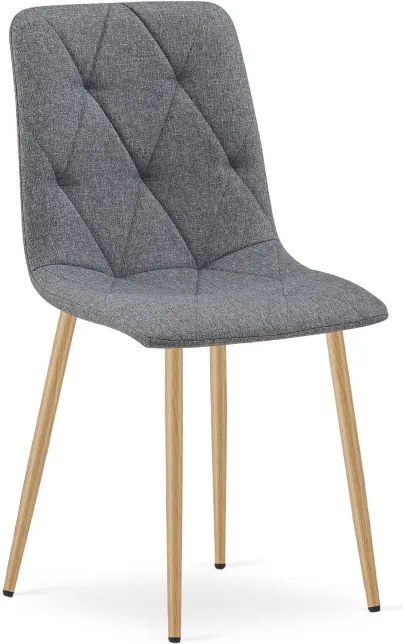 Set štyroch jedálenských stoličiek LIBRA tmavosivé / hnedé nohy (4 ks)