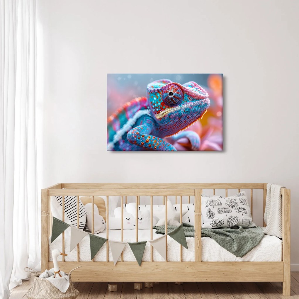 Obraz - Sfarbený chameleón (90x60 cm)