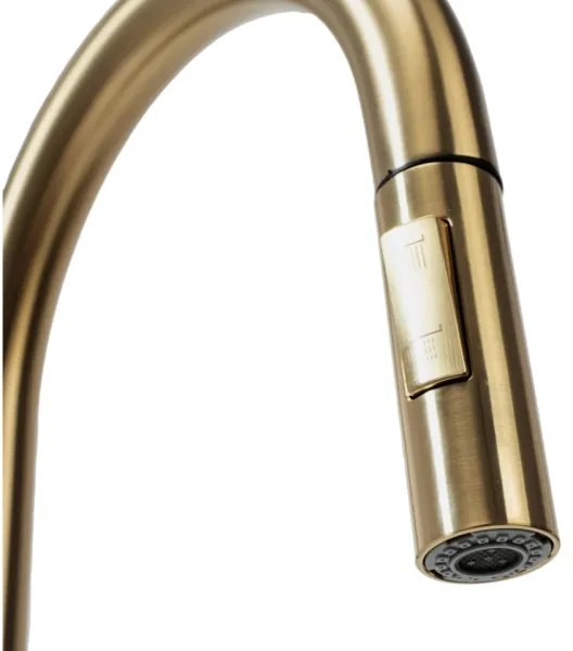 REA-B9148 - Drezová batéria s vysúvacou sprškou FRESH 39,5 cm brúsená zlatá