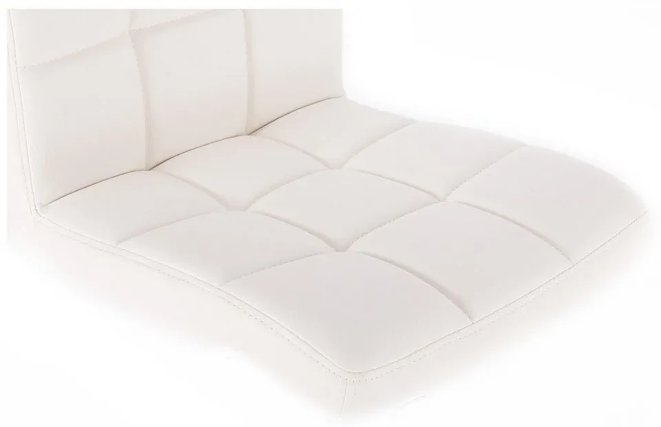 LuxuryForm DESIGN Stolička TOLEDO na čierne podstave s kolieskami - biela