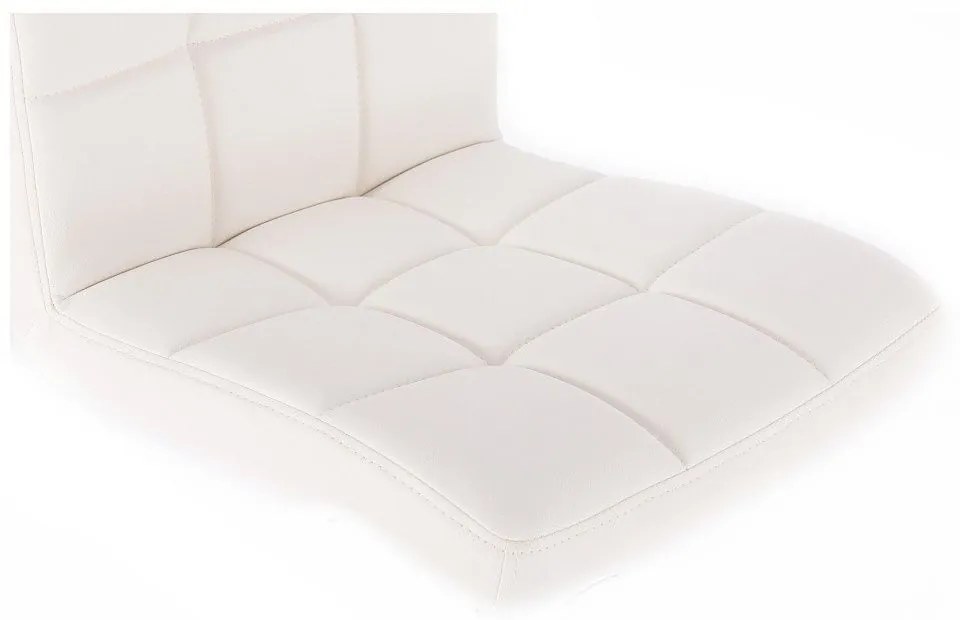 LuxuryForm DESIGN Stolička TOLEDO na čiernej podstave s kolieskami - biela