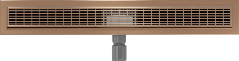 Mexen Flat, lineárny podlahový žľab 60 cm, M33, medená matná, 1C33060-15