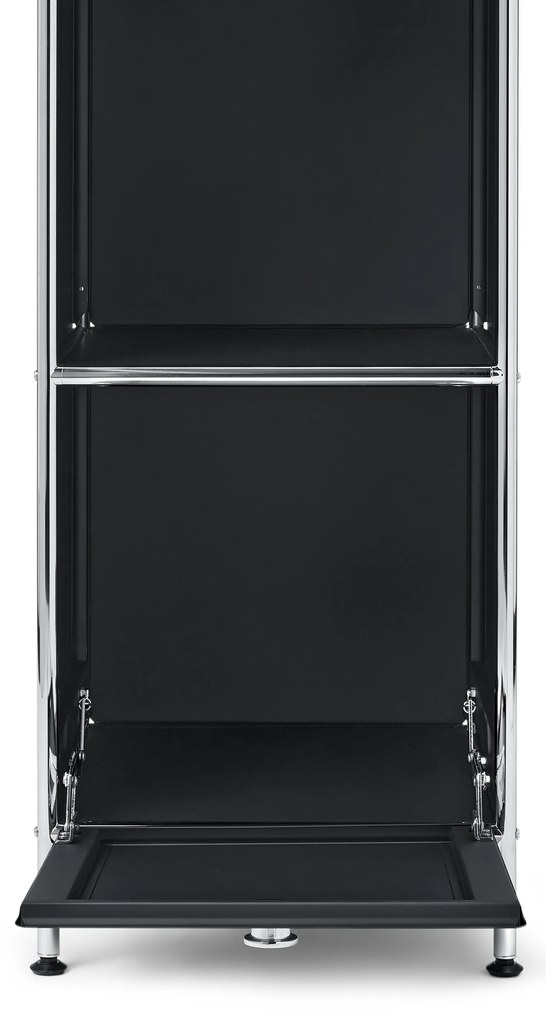 Úzka kovová komoda »CN3« s 2 zásuvkami a 1 výklopným priečinkom