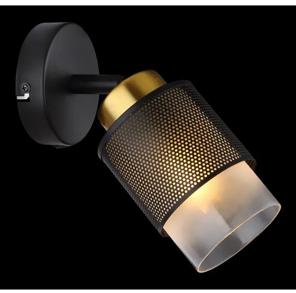 Globo 15709-1 - Nástenné bodové svietidlo OLGA 1xE27/40W/230V čierna/zlatá