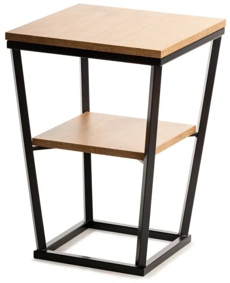 Odkladací stolík EXPAND 57x40 cm čierna/hnedá