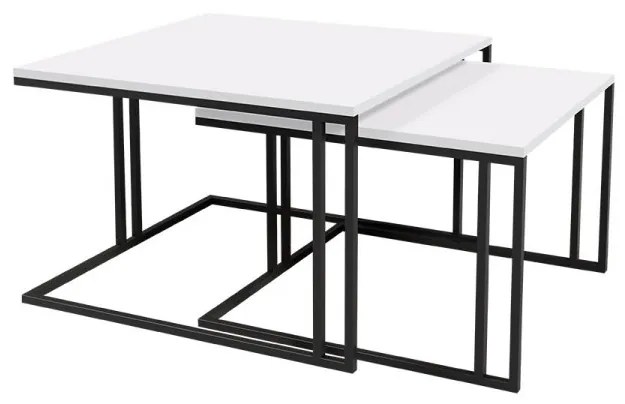 Set dvoch konferenčných stolíkov Froyw, Farba: Čierna/čierny molet