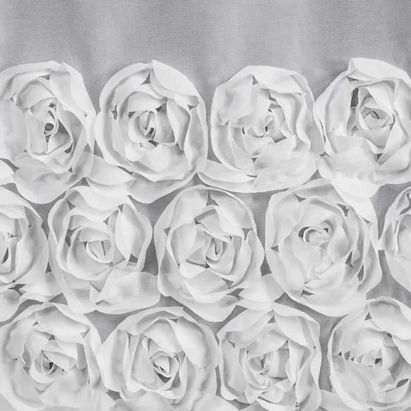 Dekorstudio Hotová biela záclona ROSES 8 na páske 400 x 160 cm